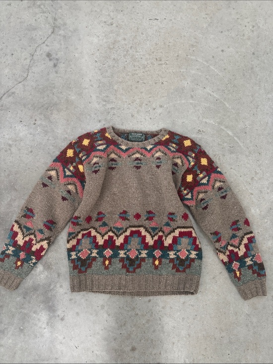 Ralph Lauren Sweaters - Vintage Ralph Lauren Country Wool Intarsia Polo Horse Southwestern Sweater W